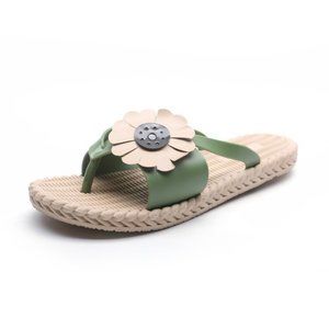 Daisy Vegan Leather Flip Flop Sandals (Size 9)